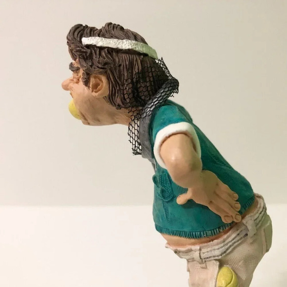 Doug Harris Tennis Player Causing A Racket Russ Berrie Statue - Picture 11 of 16